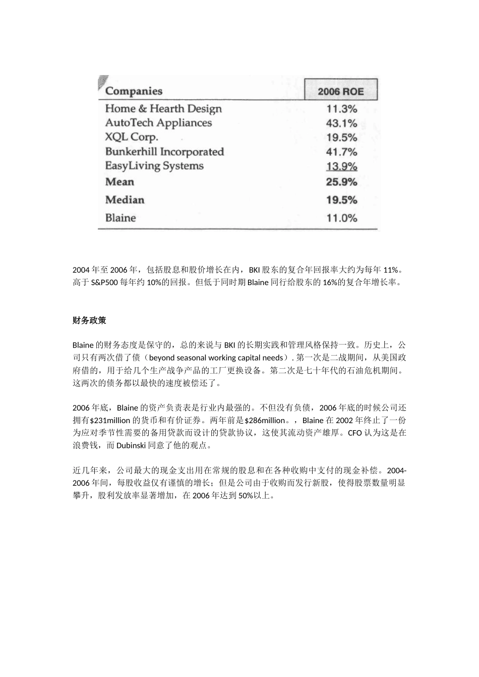 公司理财案例：Blaine-Kitchenware_第3页