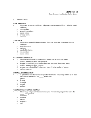 公司理财-习题库-Chap012