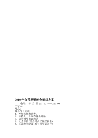 公司圣诞晚会策划方案-最新精选文档