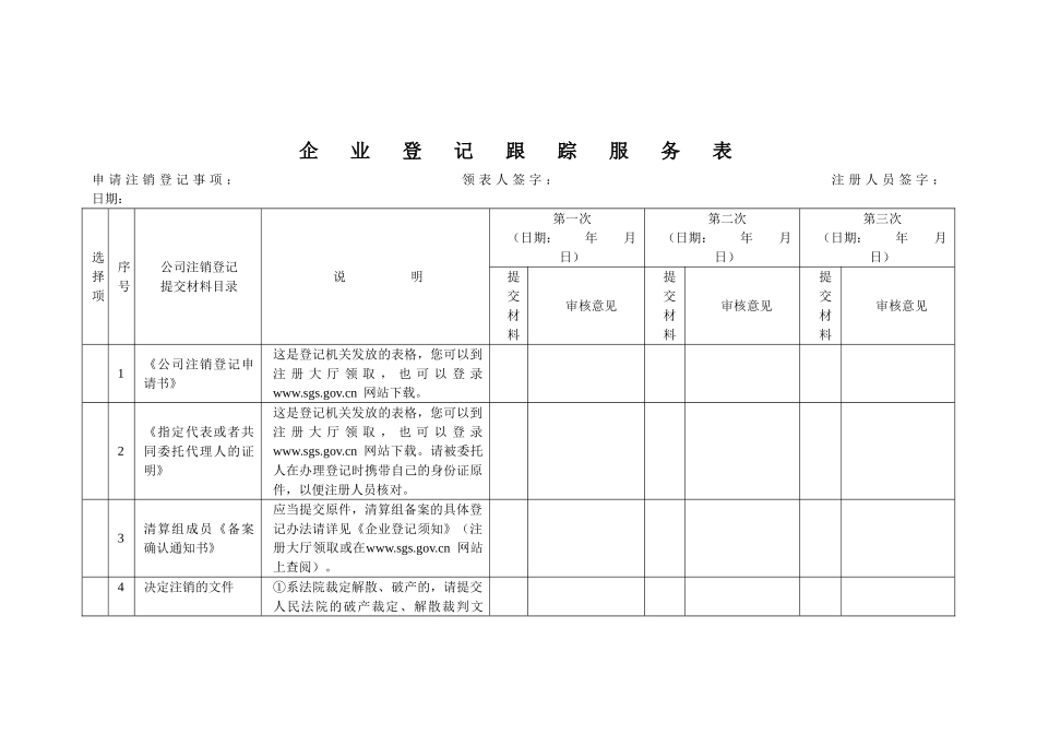 公司注销登记申请书_第3页