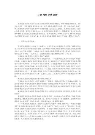 公司内外优势分析