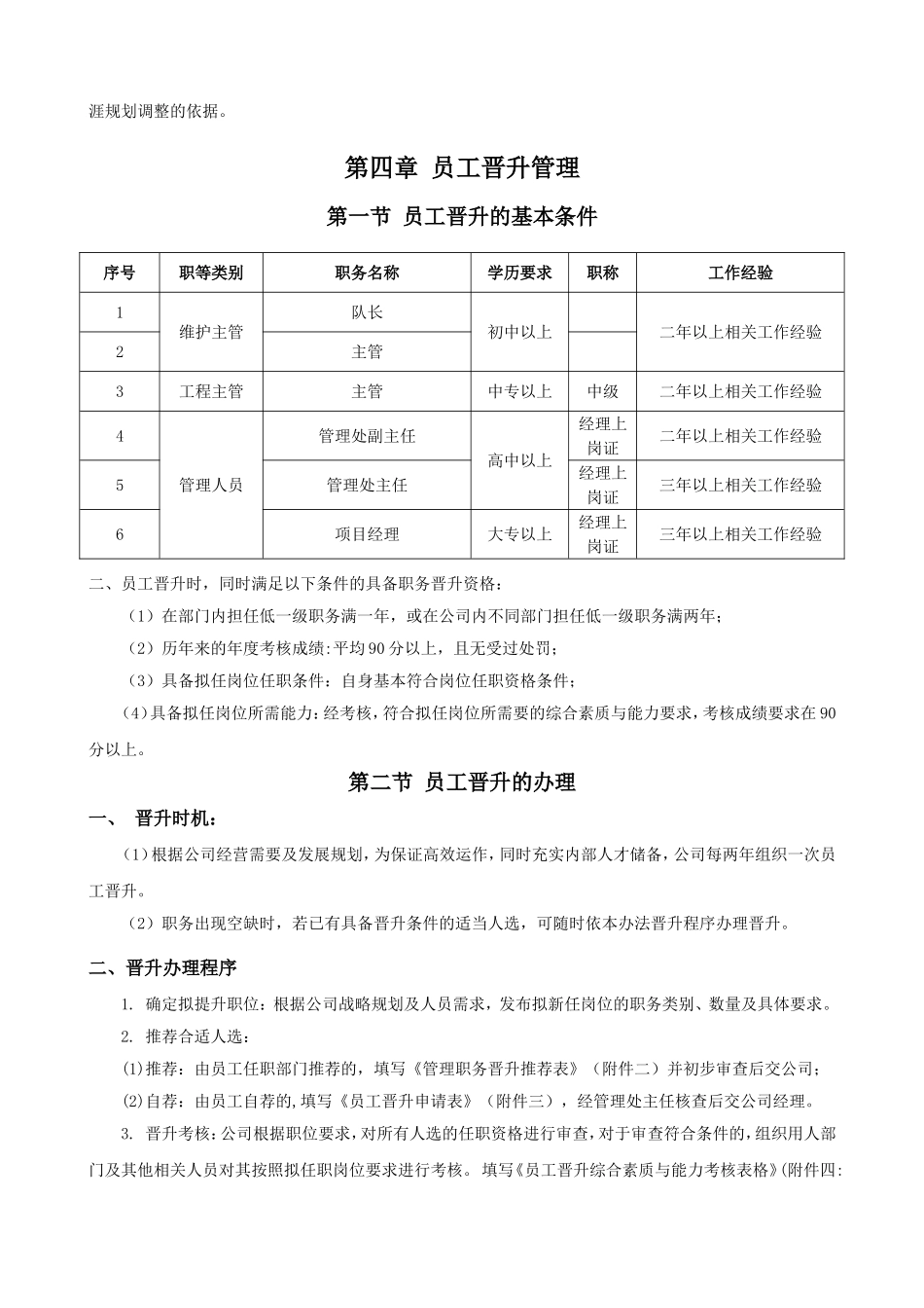 公司员工晋升管理制度完整版_第3页