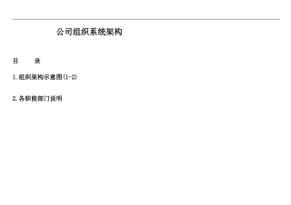 公司组织架构图及其说明