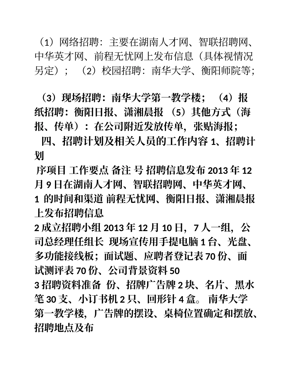 公司员工招聘方案设计-_第2页