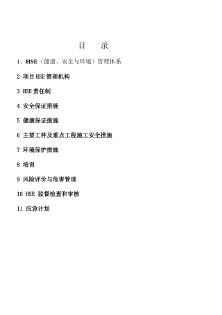 公司企业HSE管理体系及制度