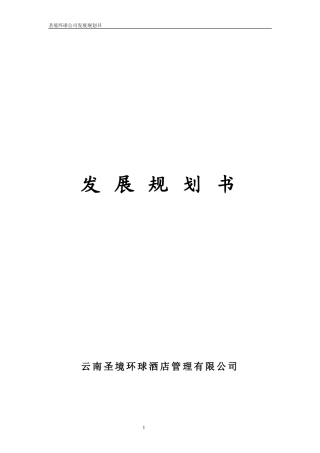 公司企业发展与规划计划书