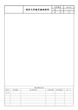 公司文件编号原则-通用版