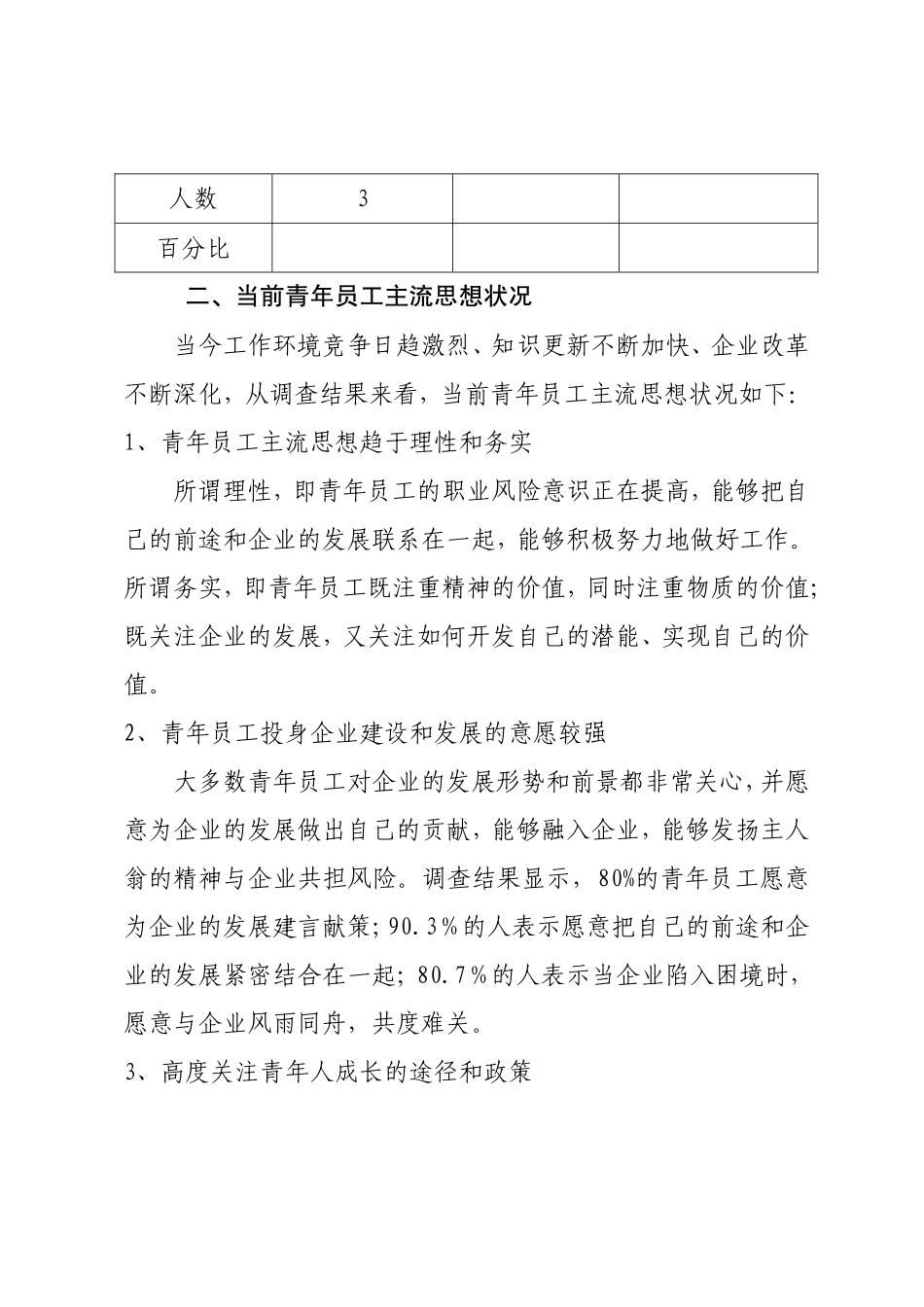 公司青年员工思想动态专题调研报告_第2页