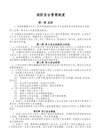 公司消防安全管理制度(同名16617)