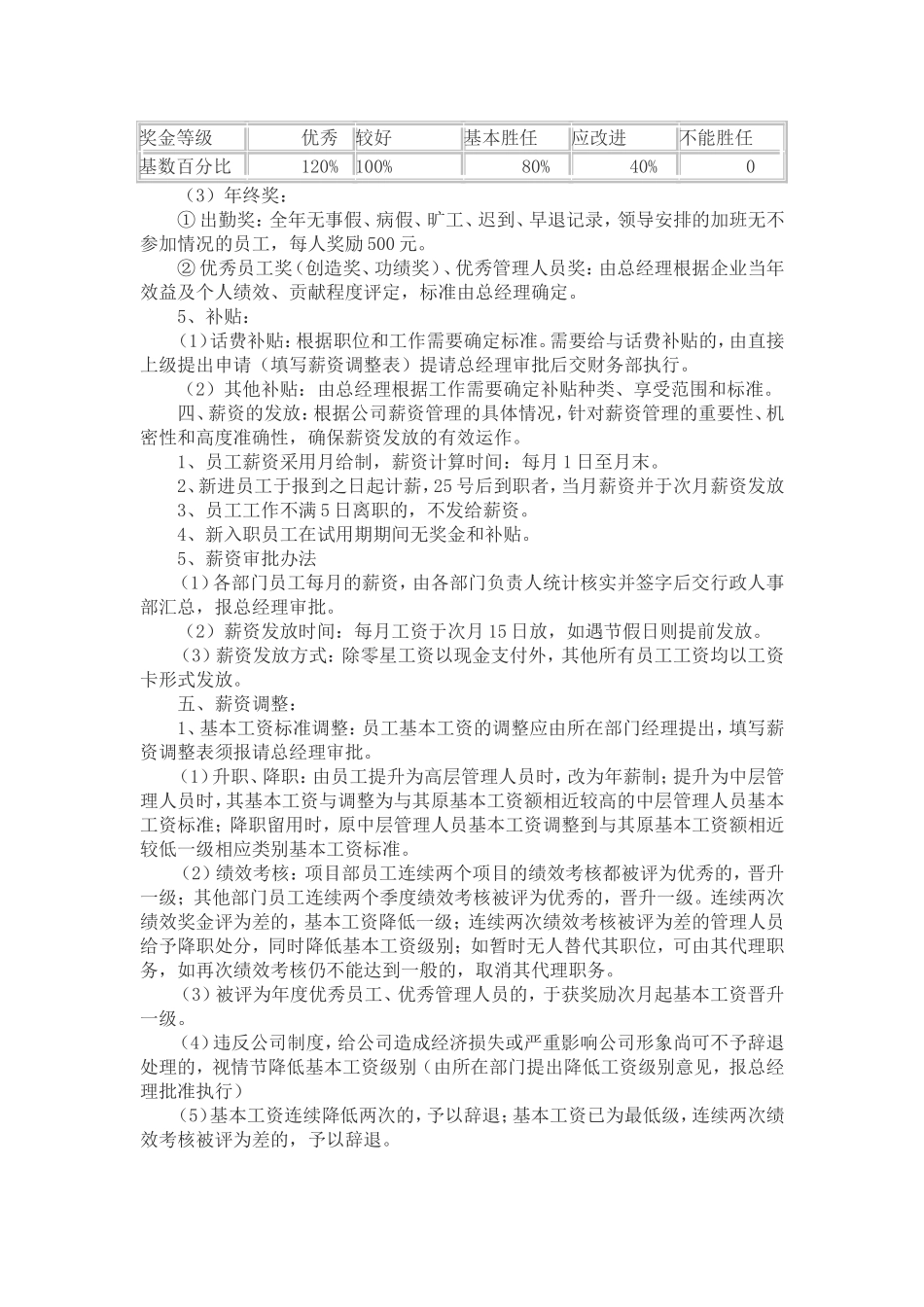 公司薪酬管理制度(同名21854)_第3页