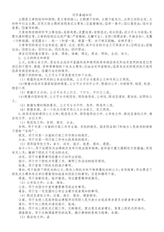 公文写作基础知识(标题提炼、文秘试题及答案、公文格式)