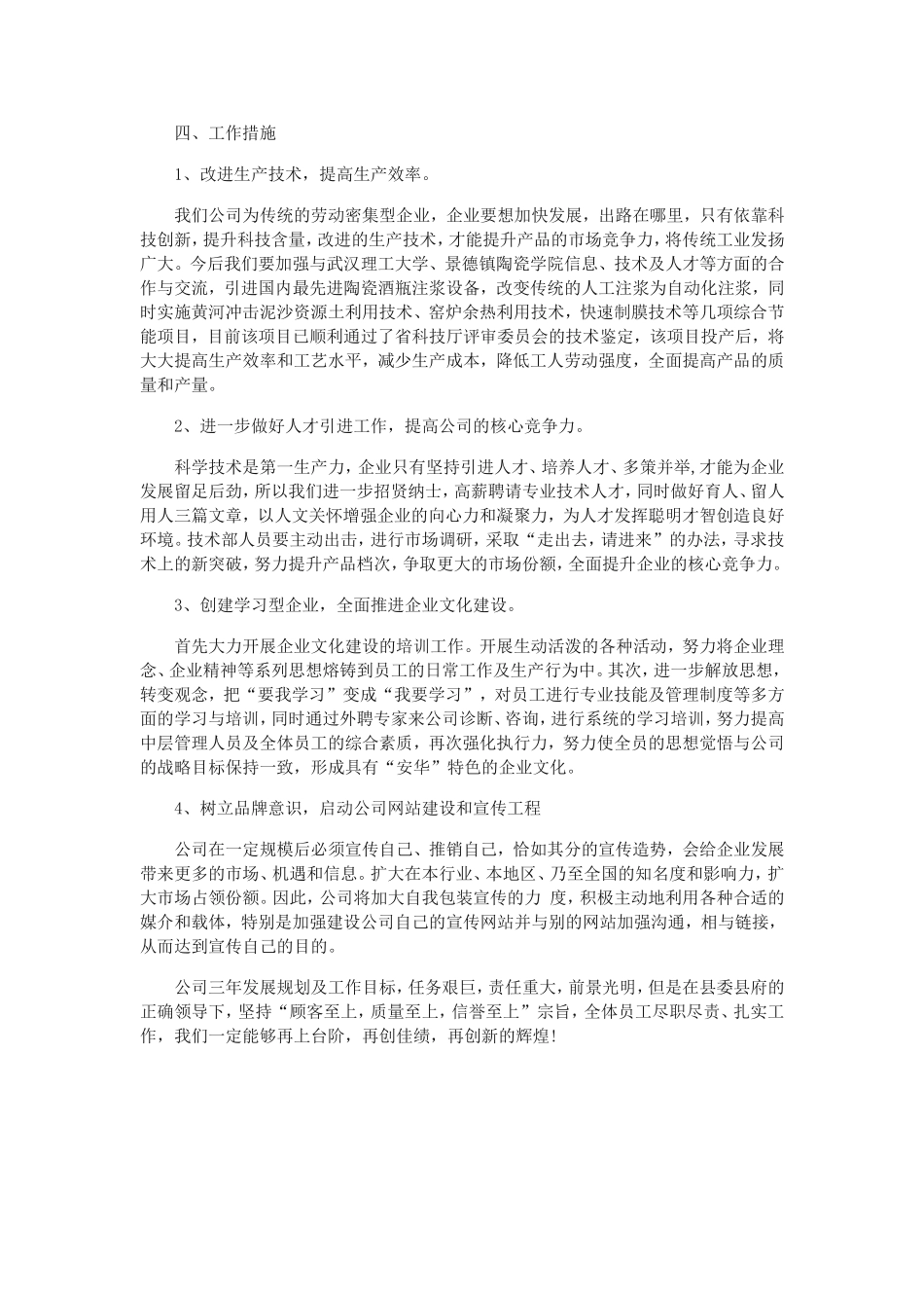 公司三年发展规划范文_第2页