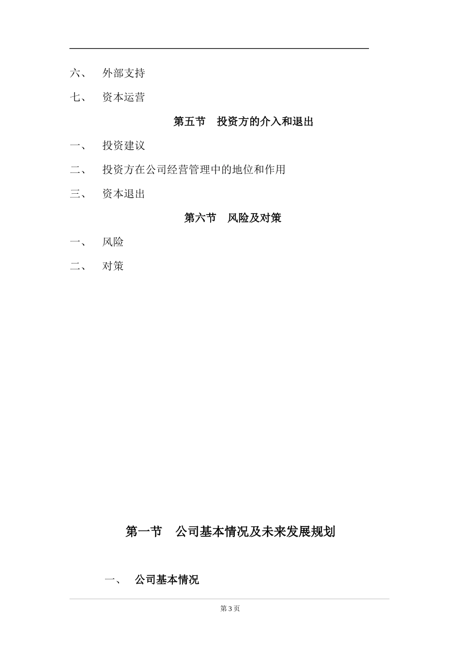 公司商业融资计划书模板_第3页