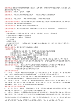 公务员考试之监狱基础知识