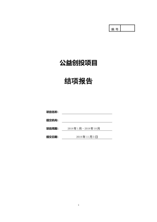 公益创投结项评估报告