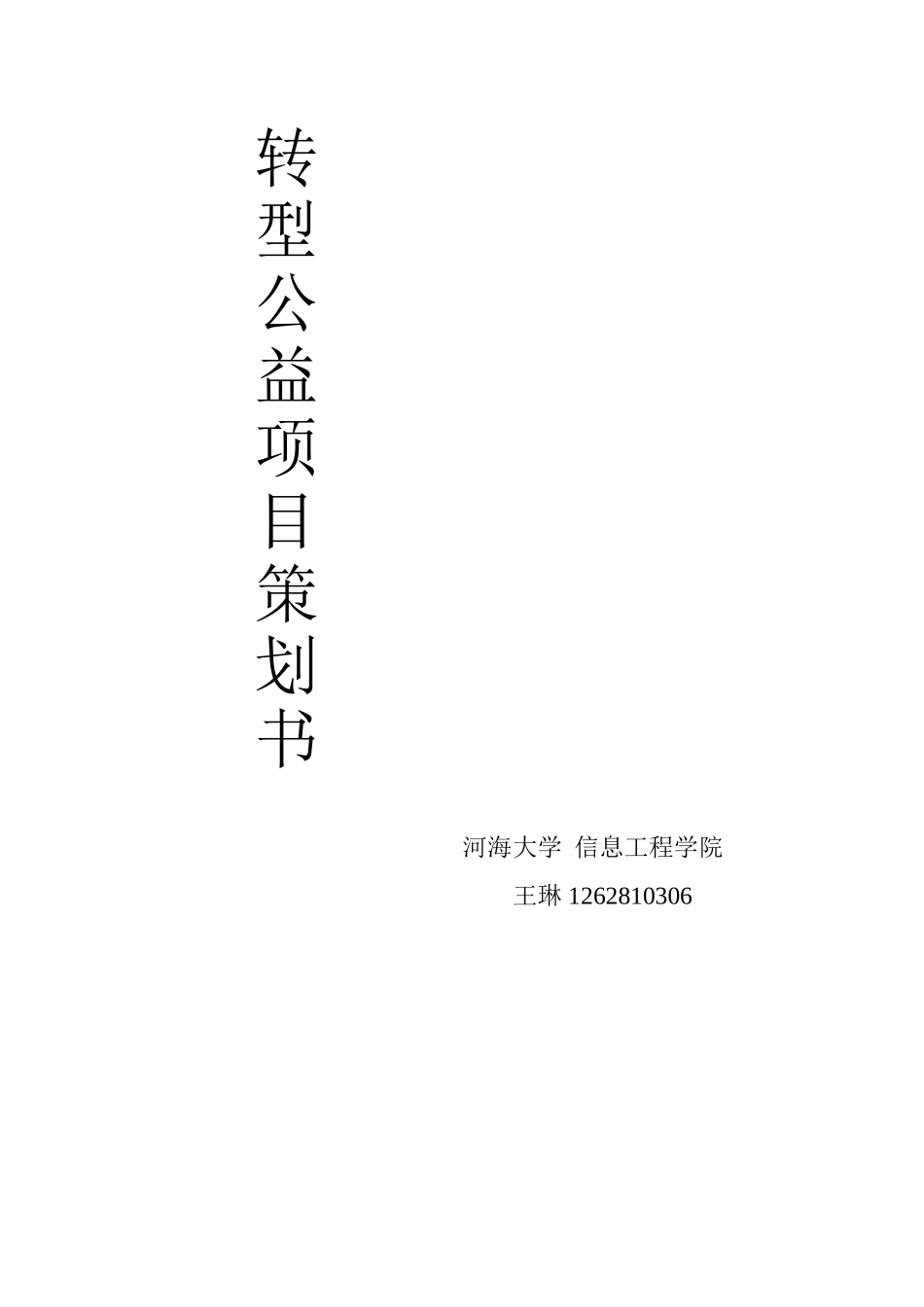 公益项目策划书_第1页