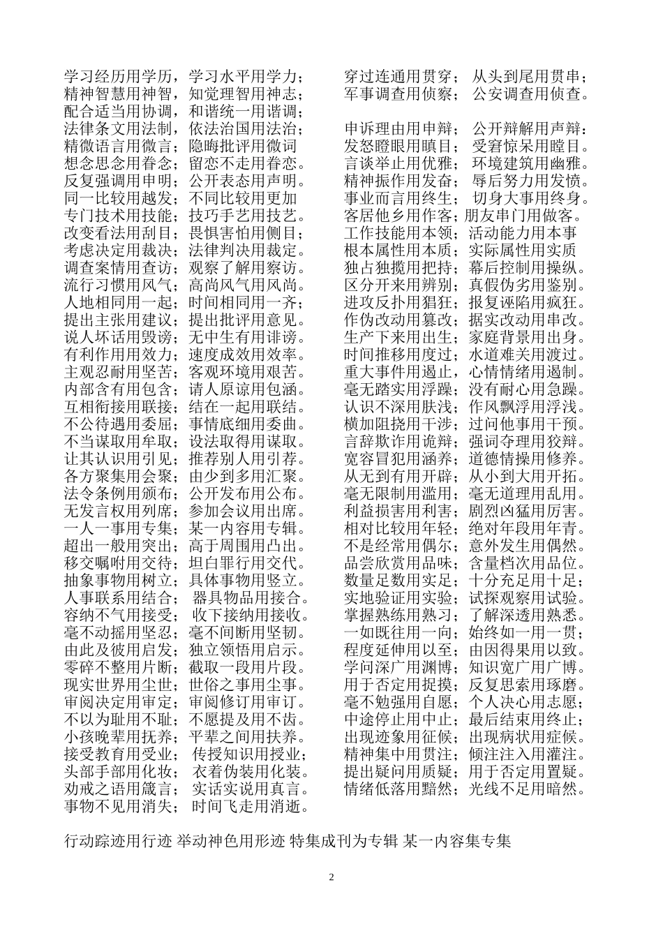 公务员考试常用近义词用法口诀大全_第2页