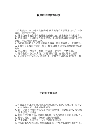 公寓楼物业管理制度(上墙)