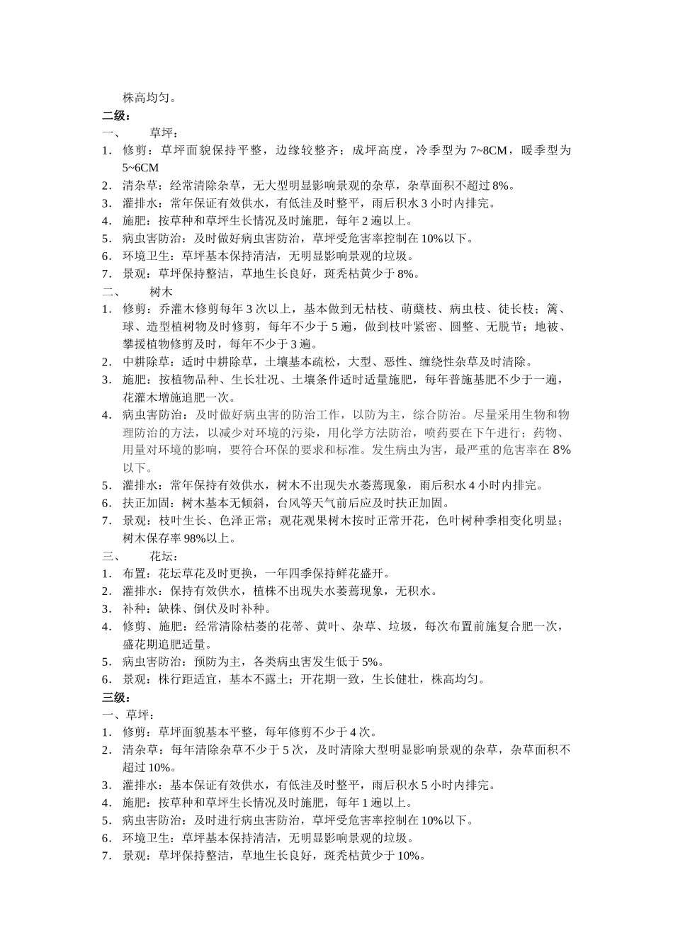 公园绿化养护标准_第2页