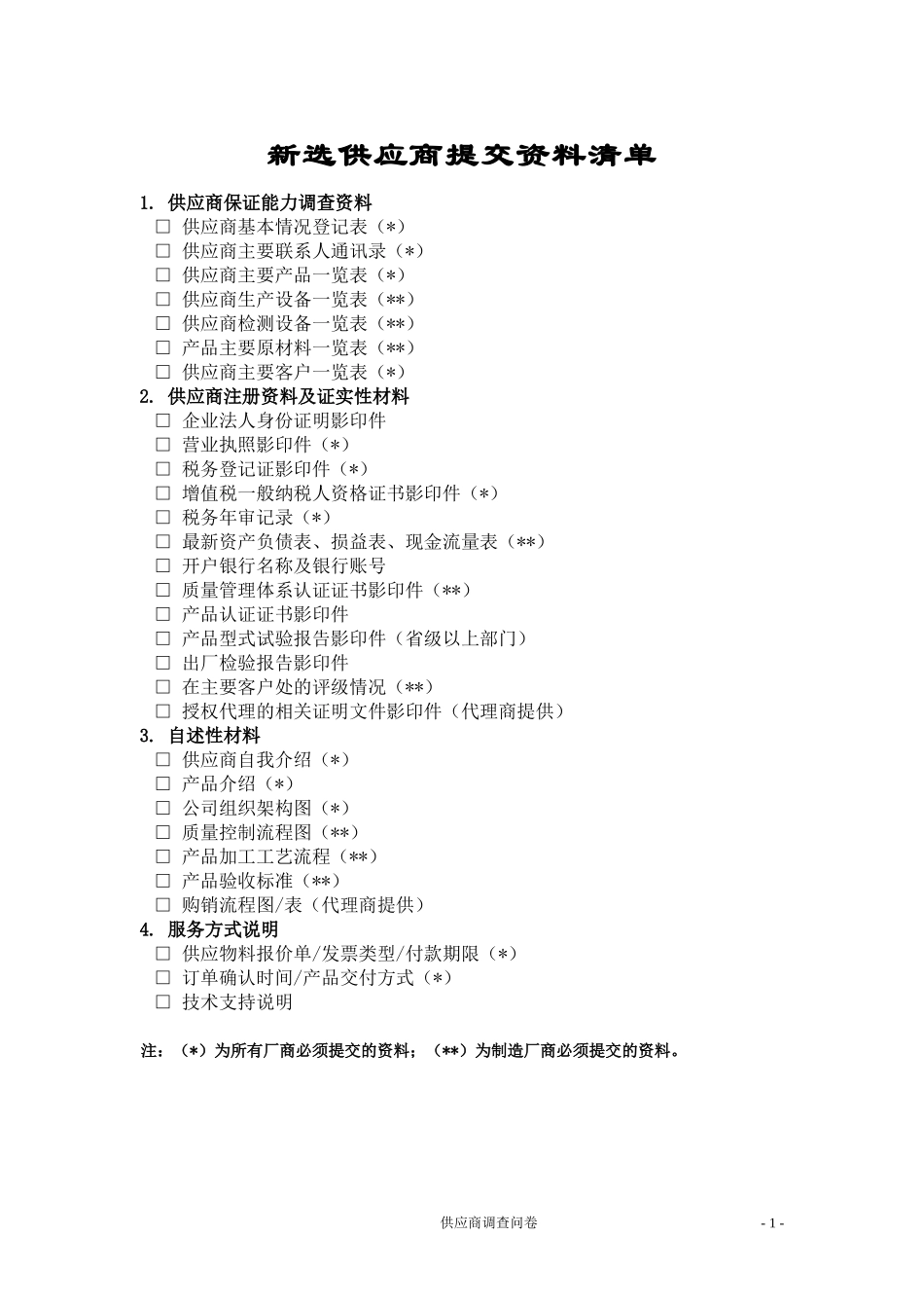 供应商调查表(同名18130)_第1页