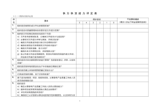 供方供货能力评定表1