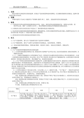 供应商开发流程