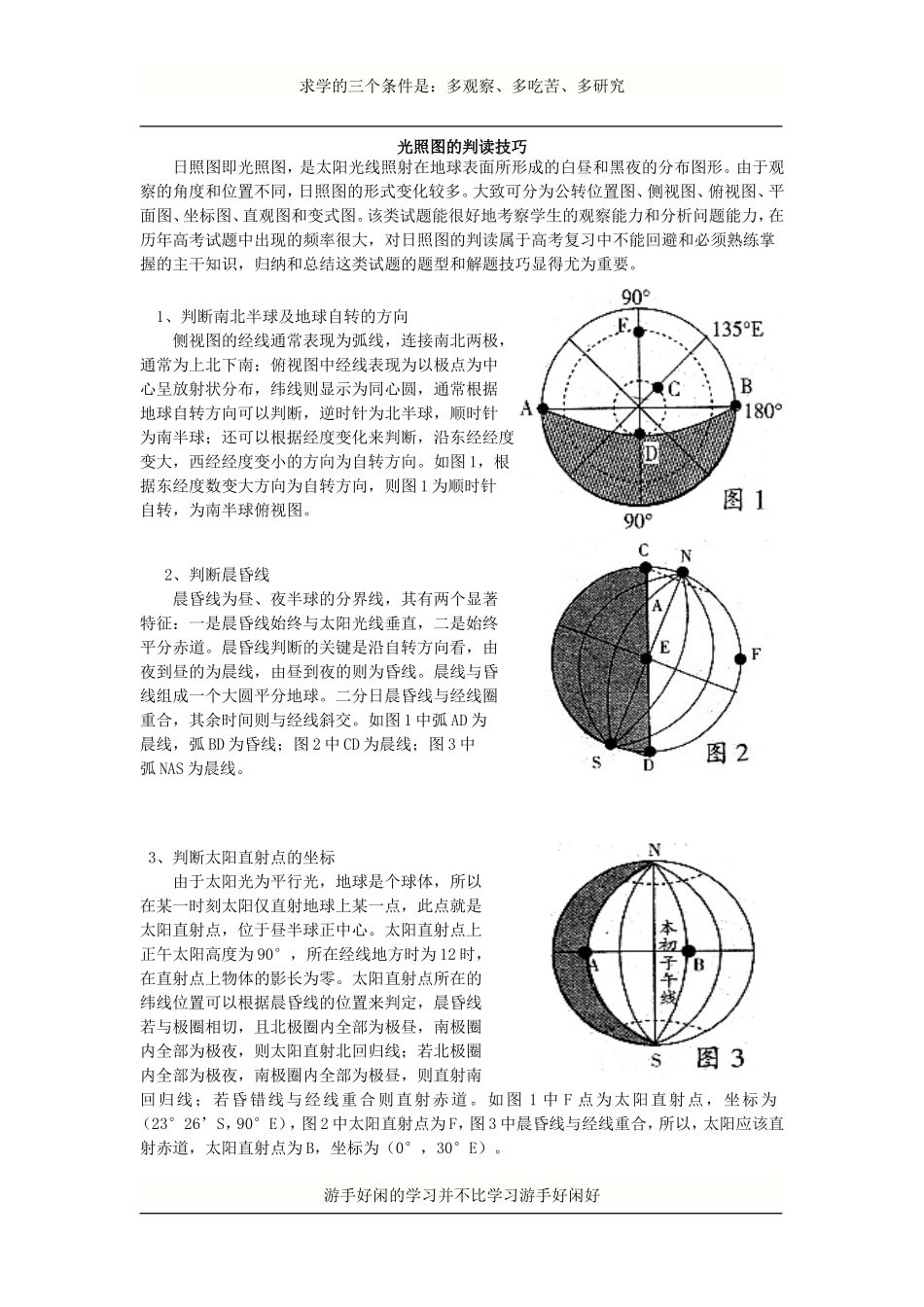 光照图的判读技巧_第1页