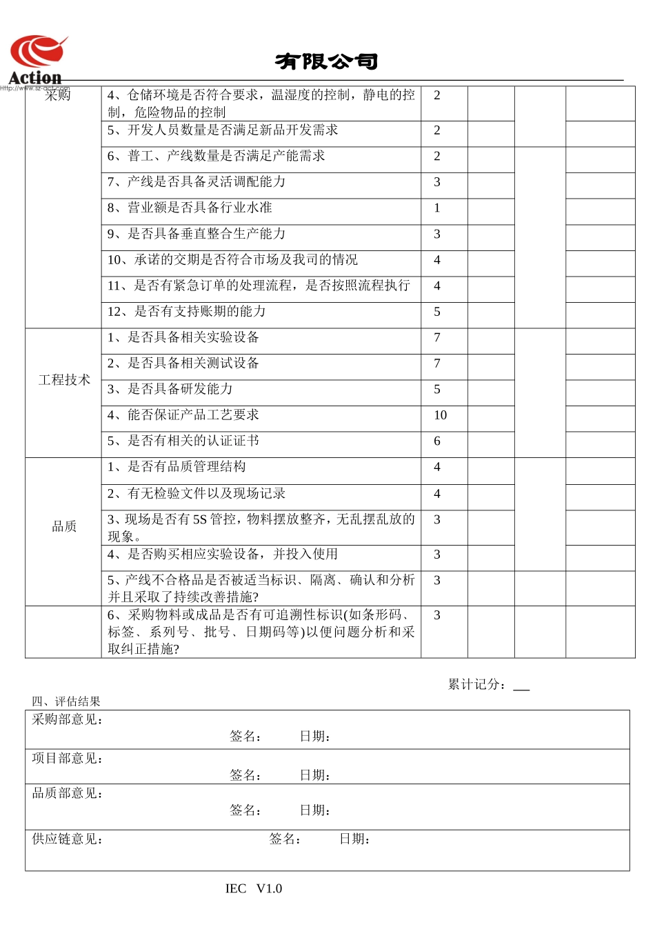 供应商评估表范本_第3页