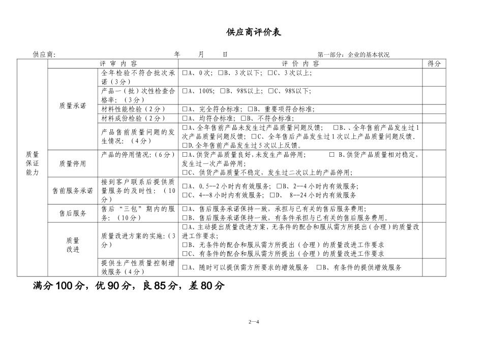 供应商评价表_第2页
