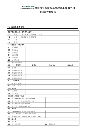 供应商审核报告(新)