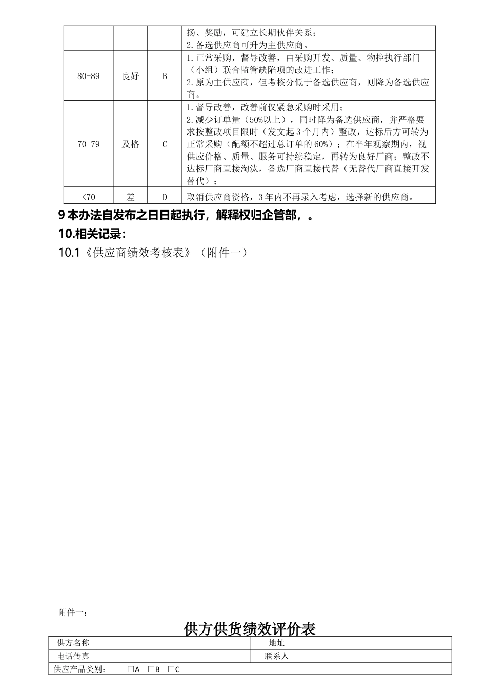 供应商质量绩效管理办法_第2页