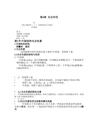 光合作用详细讲解