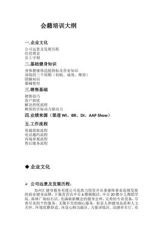 会籍培训手册