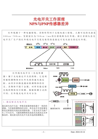 光电开关工作原理NPN与PNP传感器差异