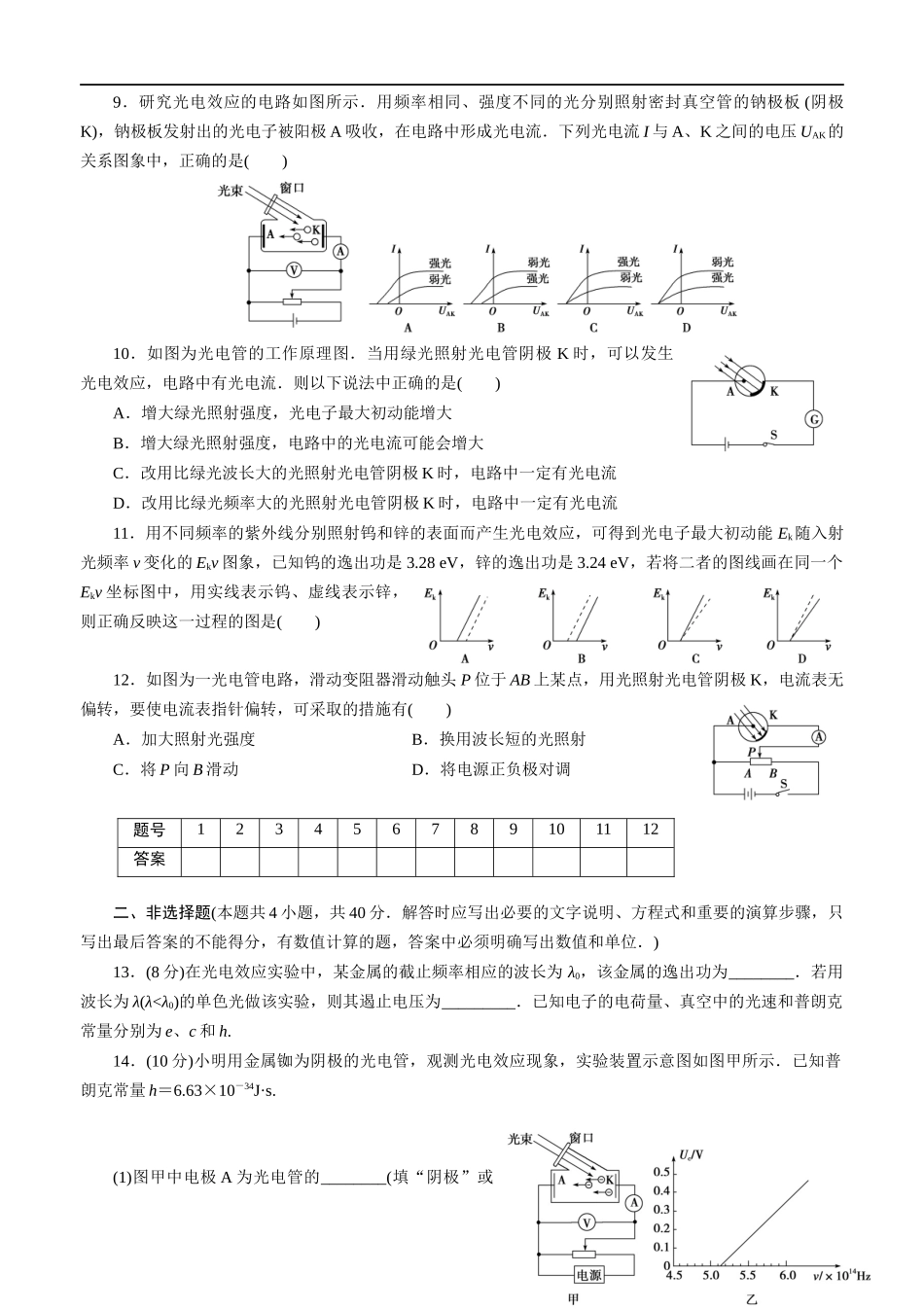 光电效应规律和光电效应方程_第2页