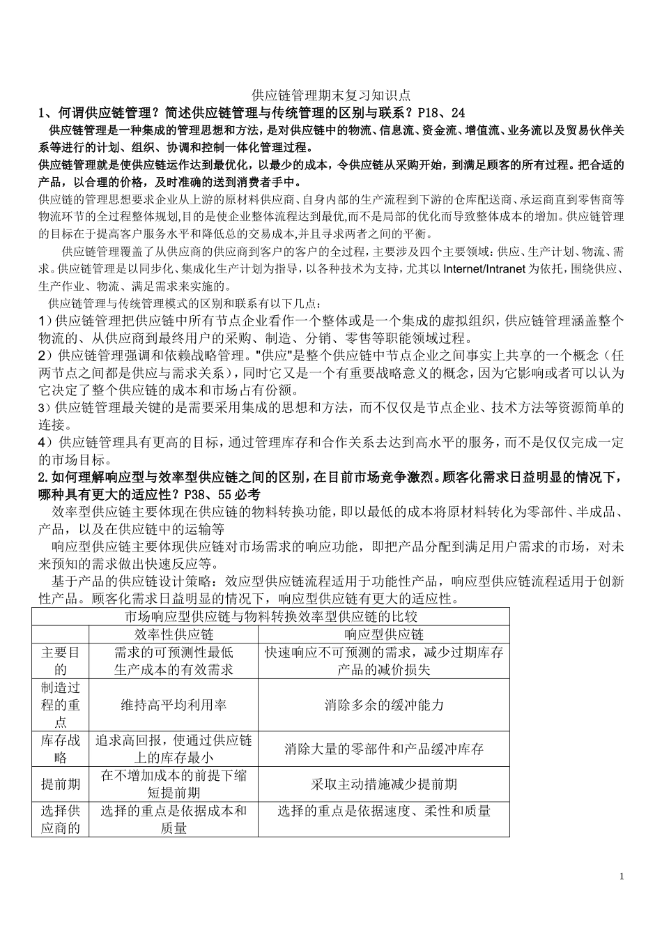 供应链管理期末考试重点_第1页