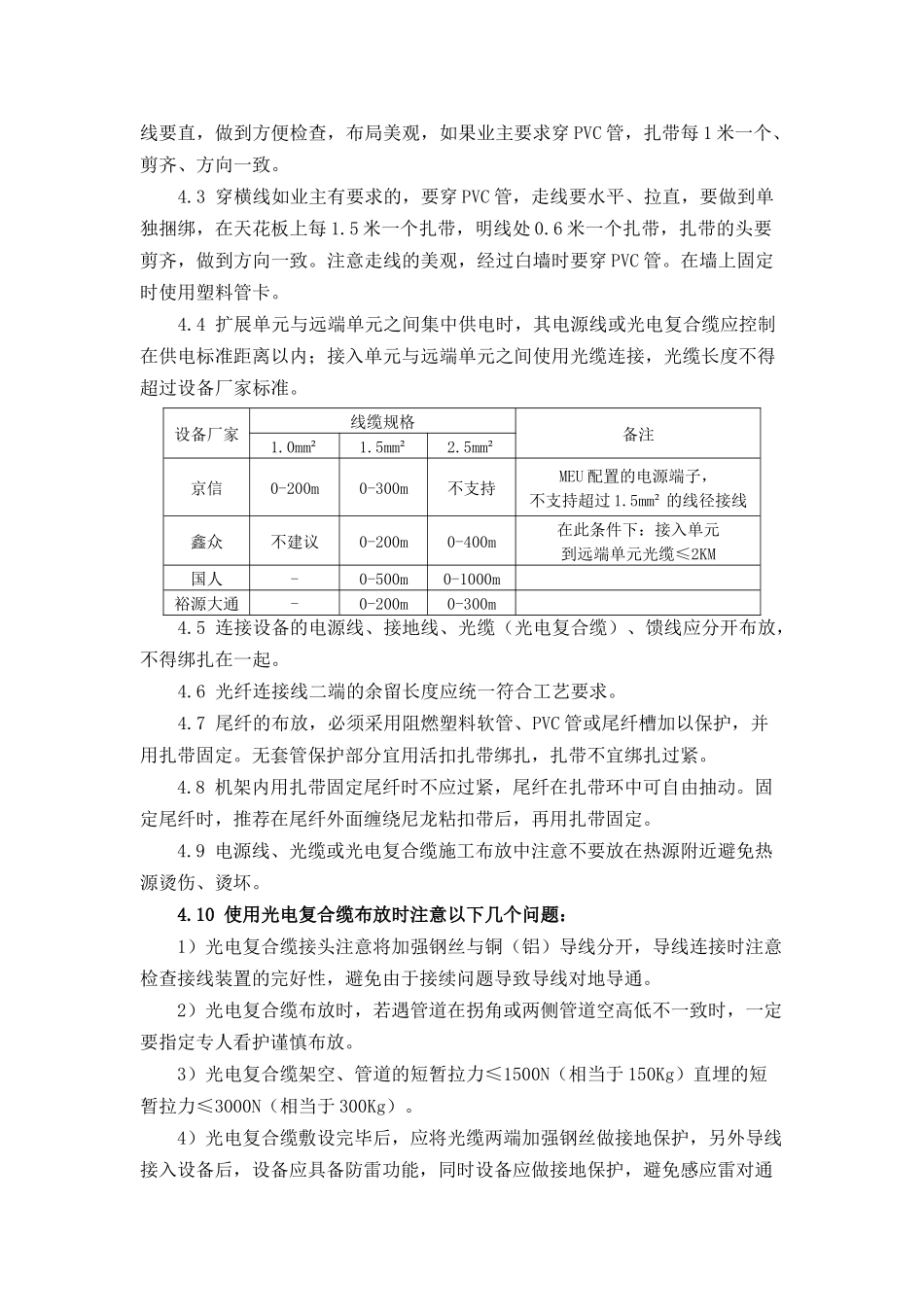 光纤分布施工规范(设备部分)_第3页