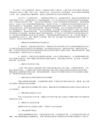 会计电算化实习报告范文3000字