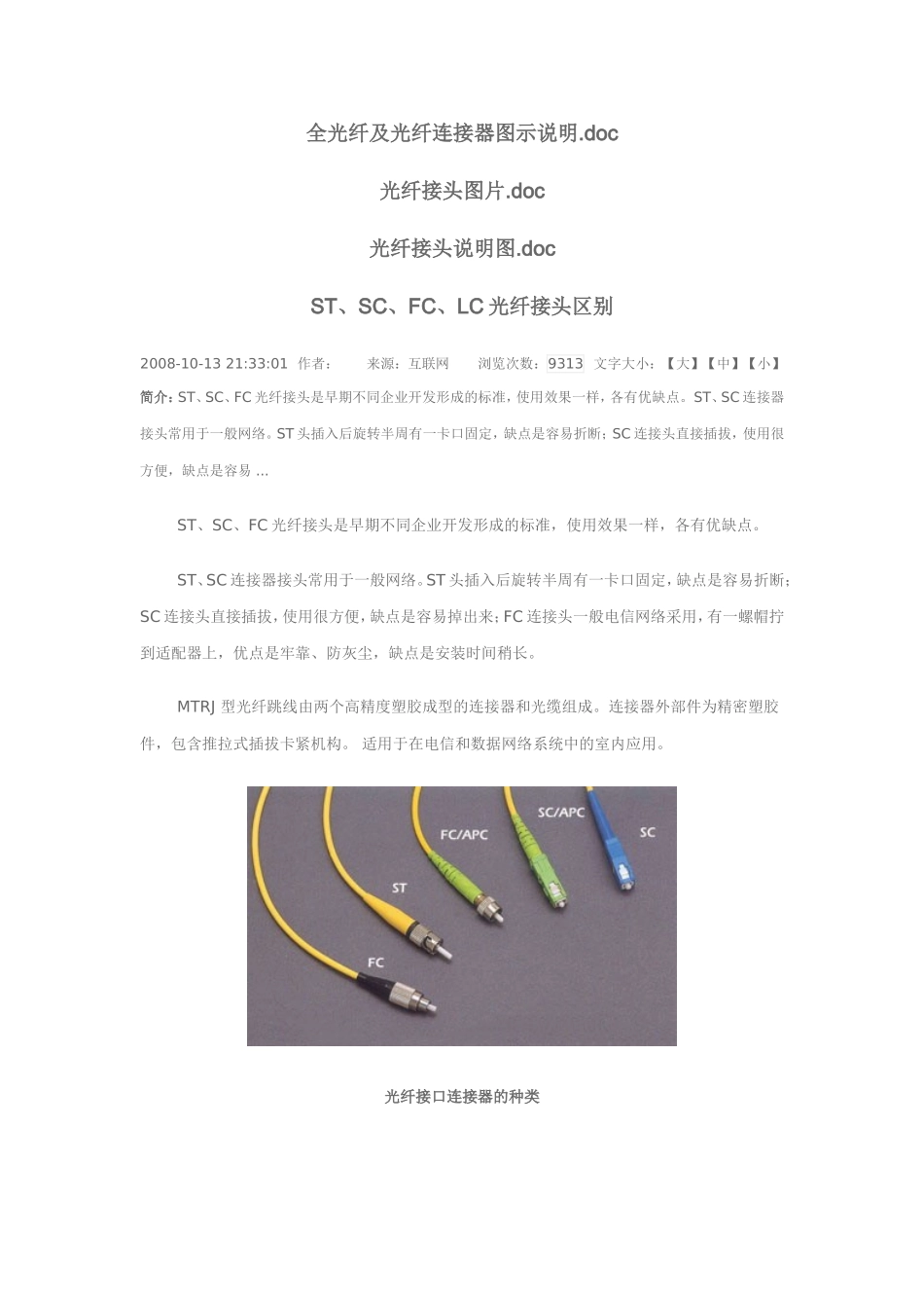 光纤接头说明图(全)_第1页