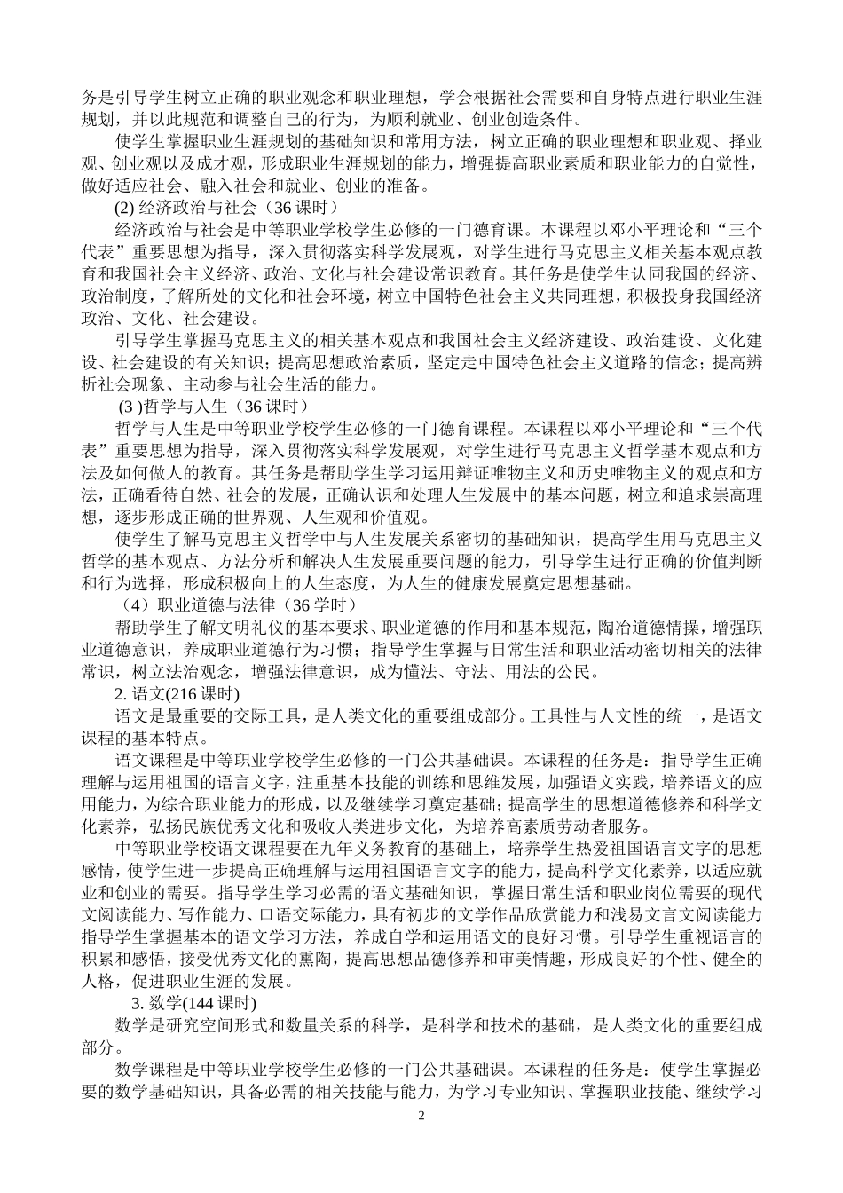 会计电算化专业教学计划12.2.1改_第2页