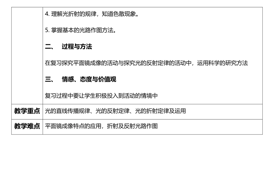 光现象单元复习教案_第2页