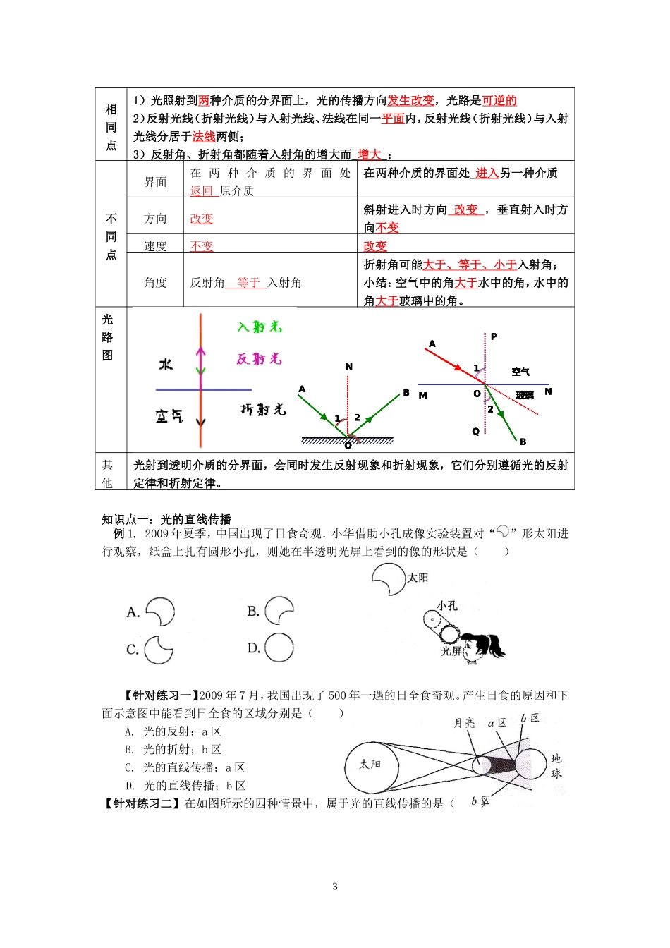 光现象复习教案(同名3907)_第3页