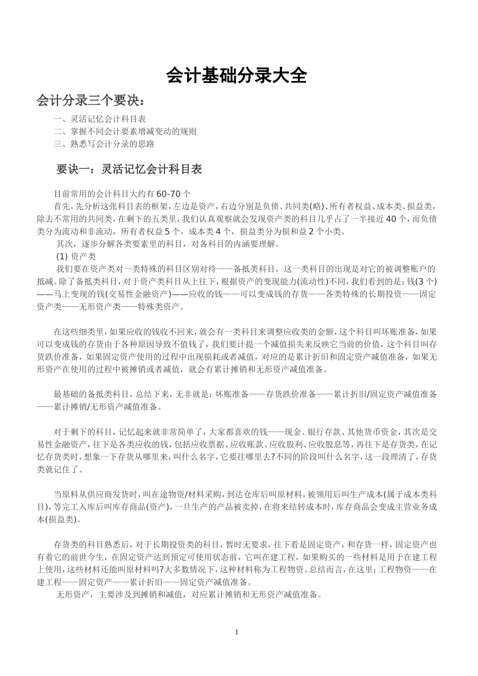 会计基础分录大全_第1页