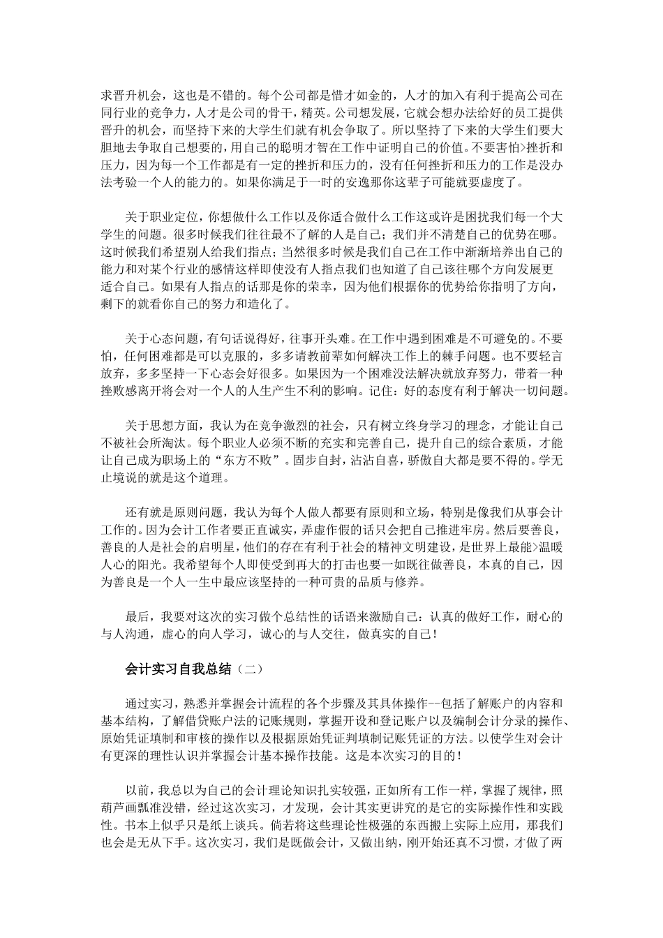 会计实习自我总结_第2页