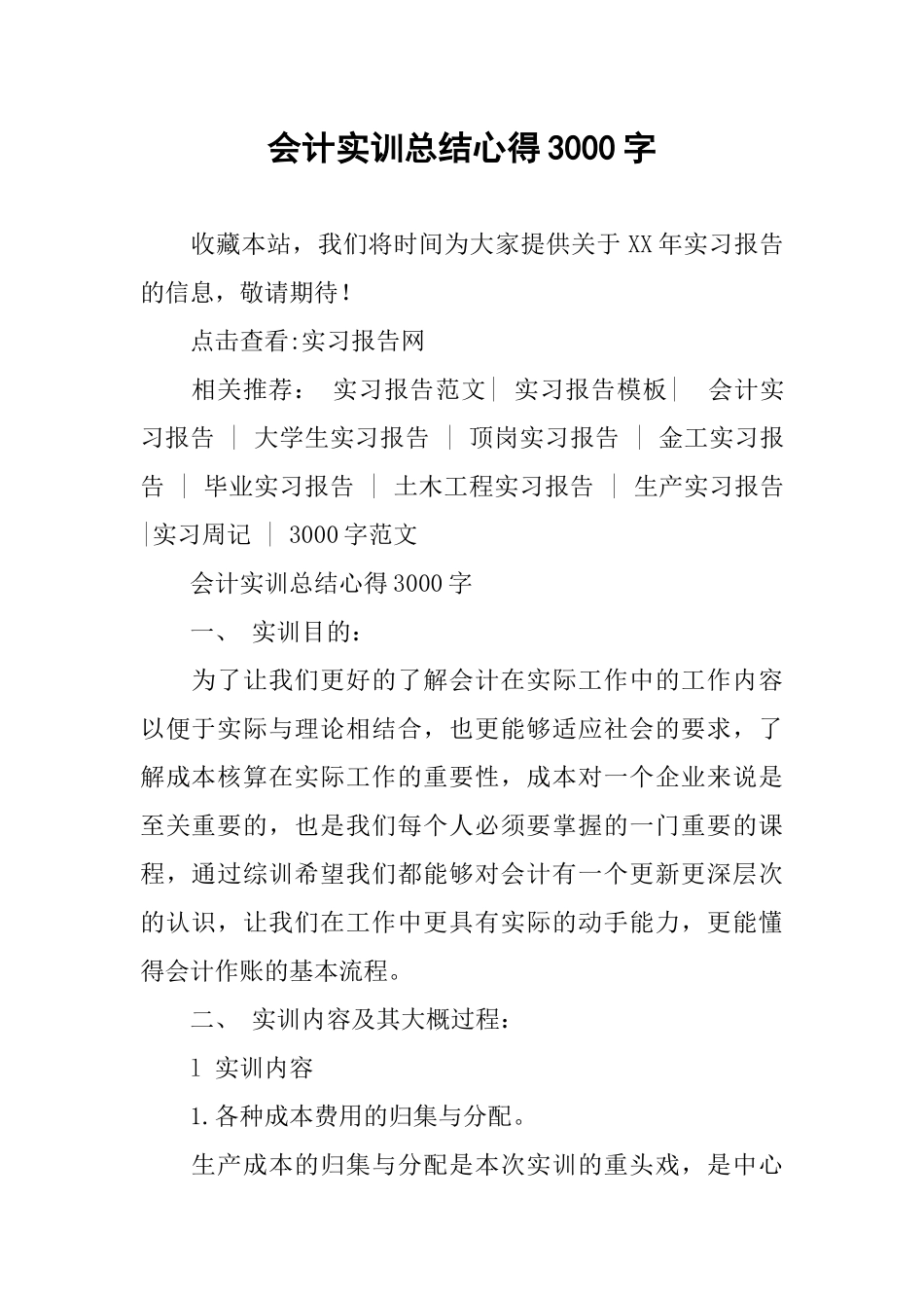 会计实训总结心得3000字_第1页