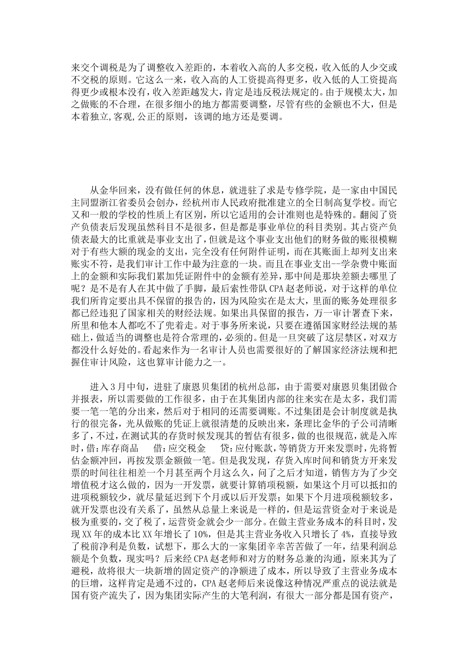 会计事务所审计实习报告-总结报告模板_第3页