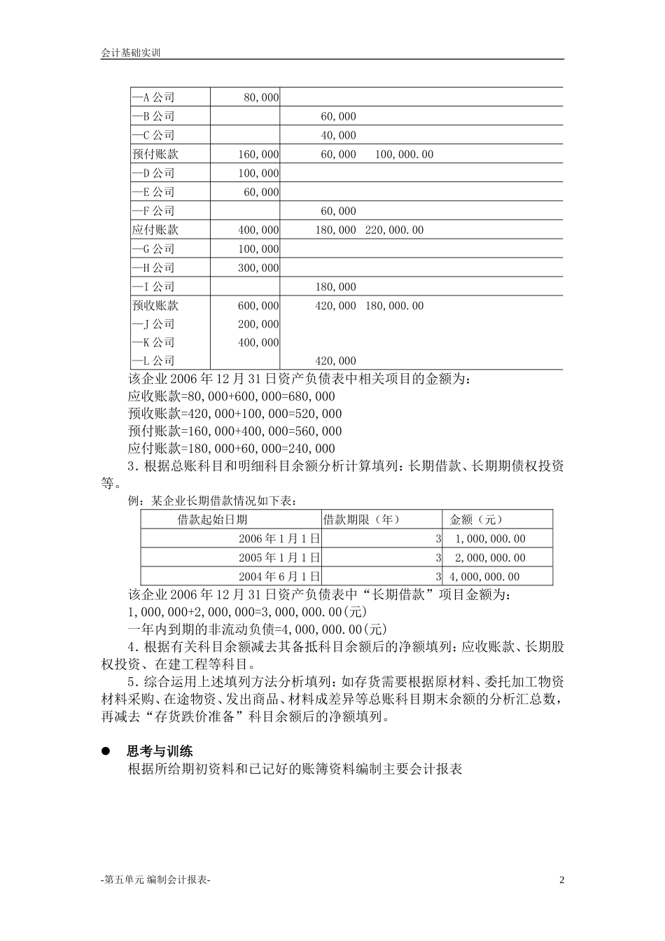 会计基础实训教案_第2页