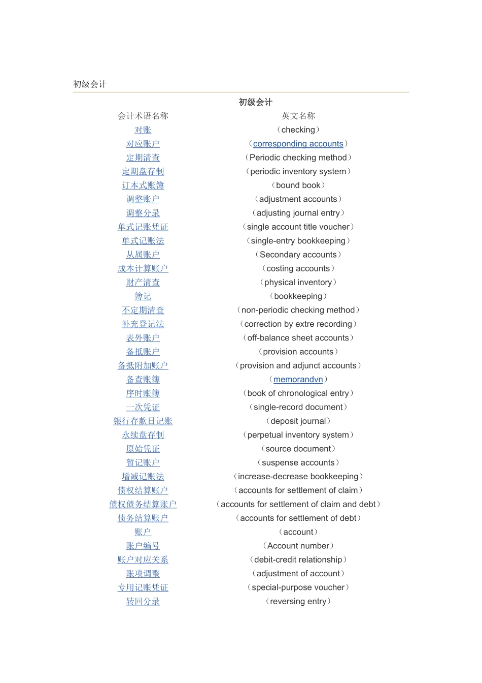 会计术语中英对照_第1页