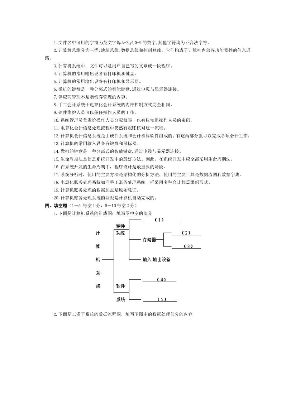 会计信息系统试题与答案_第3页
