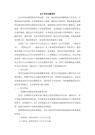 会计决算报告